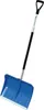 A blue snow shovel with a black handle and silver shaft, isolated on a white background. Produktbild-Vorschau