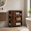 Scaffale da nicchia Relaxdays, L x P x A: 85 x 18 x 60 cm, Anteprima dell’immagine prodotto 2