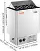 VEVOR elektrická saunová kamna, 8 kW, 400 V, 3N přenosná Náhled obrázku produktu 8