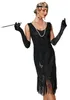 VILOREE 1920 Pailletten verschönert Quasten Falten Flapper Produktbild-Vorschau 5