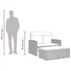 Gartensofa mit Kissen 2-Sitzer Schwarz Poly Produktbild-Vorschau 10