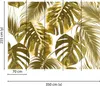 Monstera Tapete in Gold | Urban Jungle Fototapete mit Produktbild-Vorschau 2