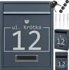 Poštovní Schránka Na Dopisy, Antracitová + Nápis Náhled obrázku produktu 1