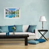 Wallario Poster mit Fenster-Illusion: Tiefblauer See mit Produktbild-Vorschau 2