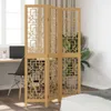 The Living Store 3-tlg. Raumteiler Braun Massivholz Produktbild-Vorschau 2