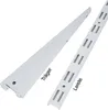 Regalsystem Weiß 2-reihig 100 cm Schiene ohne Träger Produktbild-Vorschau 1
