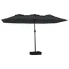 vidaXL Parasol double avec lampes LED Noir 449x265 cm Voir les images du produit 1