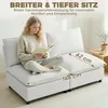 HOMCOM Sofa 2 Sitzer aus Kunstleder 146 cm Modulare Couch Produktbild-Vorschau 5