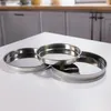 Edelstahl Backblech 3er-Set Ø 27,5/30/34cm Backofenblech Produktbild-Vorschau 5