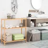 CASARIA® Badezimmer Regal Stehend Bambus Holz 3 Ablagen Produktbild-Vorschau 2