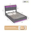 Letto imbottito INONEFT, 140 x 200 cm, letto a molle con Anteprima dell’immagine prodotto 4