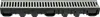 A drainage channel with a grate on top and a black plastic base. Anteprima dell’immagine prodotto