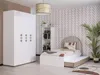 Design Kinderzimmer Komplete Bett Kindermöbel Holz Weiß Set Produktbild-Vorschau 3