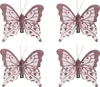 Schmetterling mit Clip 8cm 4er Set Rosa Produktbild-Vorschau 4