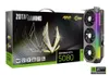 A ZOTAC GAMING GeForce RTX 5080 AMP Extreme INFINITY graphics card and its packaging are displayed against a white background. Náhled obrázku produktu