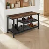 Étagère à chaussures TAUNTON 80x30x45,5cm - Bois foncé Voir les images du produit 9
