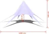 vidaXL Gazebo da giardino esagono stella 14m Anteprima dell’immagine prodotto 7