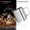com-four® 2x Edelstahl-Kaffeebecher - 300 ml je Tasse - Produktbild-Vorschau 4