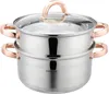 Klausberg Dampfgarer 22 cm Edelstahl Roségold Produktbild-Vorschau 2