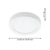 EGLO FUEVA-Z, 1 lamp, LED, 2250 lm, IP44, wit Productafbeelding-voorbeeld 3