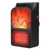 A black electric heater with a realistic flame effect. Anteprima dell’immagine prodotto