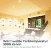 A modern living room with recessed lighting, furniture, and a wine rack. Produktbild-Vorschau
