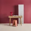 Scrivania effetto legno di mango scanalato 2 cassetti Anteprima dell’immagine prodotto 2