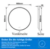 LED Badspiegel Rund 90cm mit Beschlagfrei Bluetooth Uhr 3 Produktbild-Vorschau 7