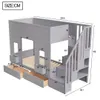 Lit superposé Merax 90 x 200 cm avec structure en bois, lit Voir les images du produit 4