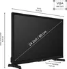 A diagram showing the dimensions of a JVC television. Produktbild-Vorschau
