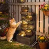 Outsunny Springbrunnen 5-stufig Gartenbrunnen mit LED Produktbild-Vorschau 3