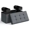 A storage ottoman with two detached storage bins on top, shown with the lid open. Náhled obrázku produktu