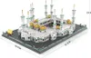 A detailed architectural model of the Great Mosque of Mecca, displayed on a dark gray base with dimensions indicated. Produktbild-Vorschau