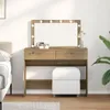 vidaXL Tavolino da toilette Artisan in rovere 100 x 40 x Anteprima dell’immagine prodotto 2