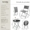 Ensemble table et chaises de jardin DUSSELDORF - gris Voir les images du produit 6