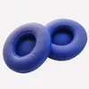 Two blue ear pads for headphones are shown against a white background. Produktbild-Vorschau