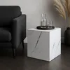 Tavolino 'Ellelu' cubo 45 x 40 x 40 cm MDF effetto marmo in Anteprima dell’immagine prodotto 2