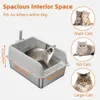 FATIVO Bac à Litière pour Chat XXL en Acier Inoxydable Voir les images du produit 4