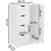 WOHNLING Badschrank Landhaus-Stil MDF-Holz 56 x 83 x 30 cm Produktbild-Vorschau 2