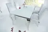 Barock Design Esstisch MODERN BAROCK 180cm weiß Edelstahl Produktbild-Vorschau 3