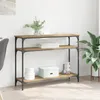 vidaXL Stolik konsola Artisan dąb 100 x 29 x 75 cm materiał Podgląd zdjęcia produktu 3