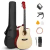 LEADZM Akustikgitarre 38 Zoll Cutaway Westerngitarre Set, Produktbild-Vorschau 1