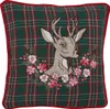 Greengate Dagmar Kissenhülle deer green mit Stick 40 x 40 Produktbild-Vorschau 1