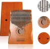 Kalimba - Afrikanisches Instrument - 17 Tasten - Holz Braun Produktbild-Vorschau 12