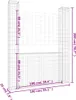vidaXL Gabionenkorb U-Form mit 2 Säulen Eisen 140x20x200 cm Produktbild-Vorschau 6