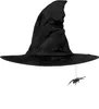 A black witch hat with a dangling spider. Produktbild-Vorschau