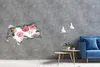 Selbstklebender Loch-3D-Aufkleber 95x73 cm Rosen Produktbild-Vorschau 2