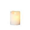 A white LED candle with a flickering flame. Produktbild-Vorschau