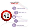Folienballon Happy Birthday 40 Rund 45cm Helium 40. Produktbild-Vorschau 5