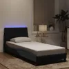 vidaXL Bettgestell mit LED ohne Matratze "Hanko" Schwarz Produktbild-Vorschau 2